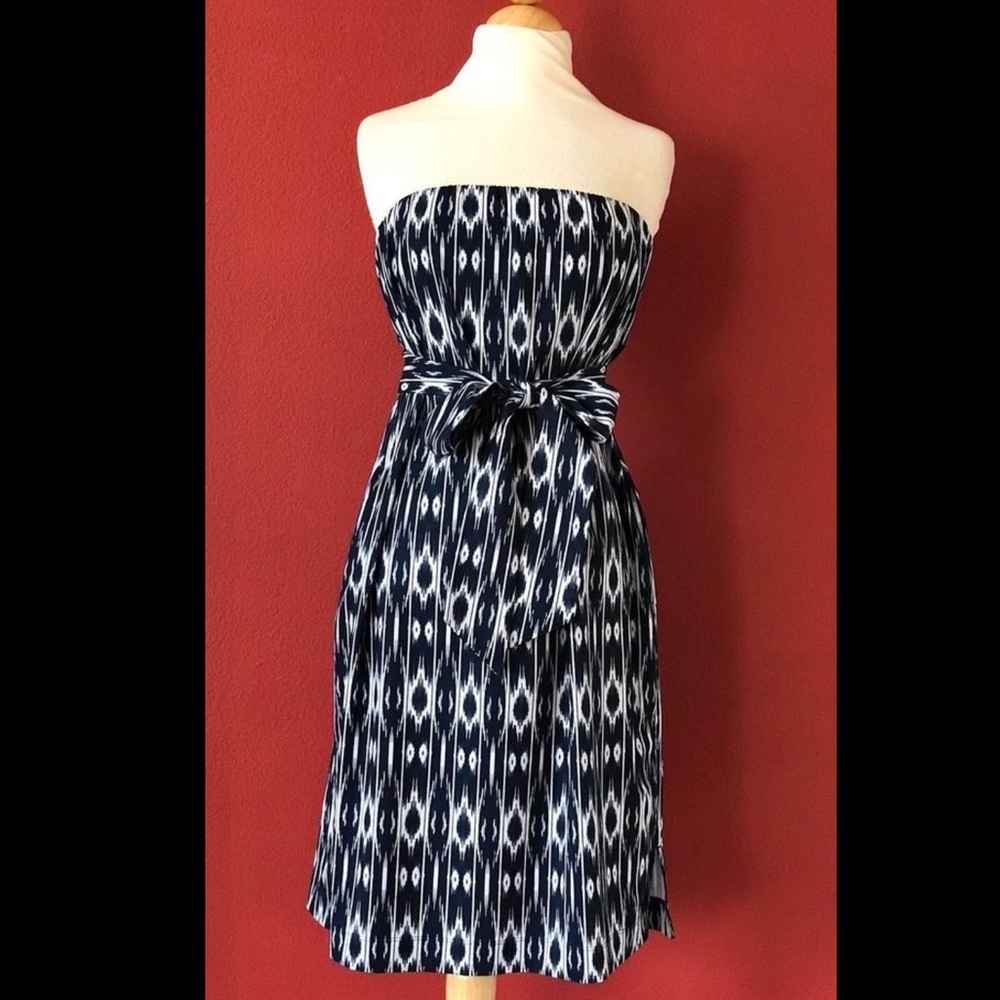 Athleta Strapless Ikat Dress Size 4